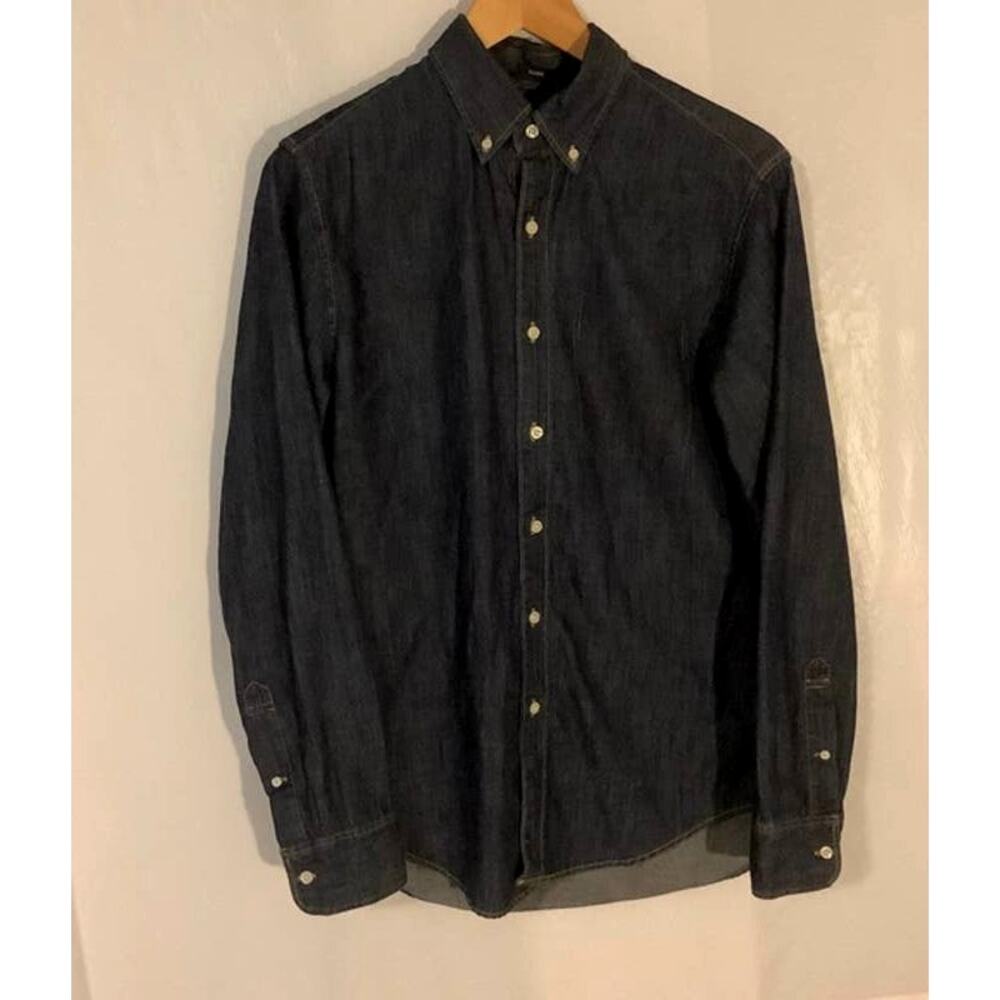 J.Crew Jeans Classic Mens Blue Long Sleeve Denim Casual Button Down Shirt Size S